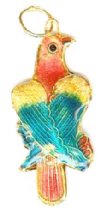 1 38x18mm Cloisonn� Bird Pendant